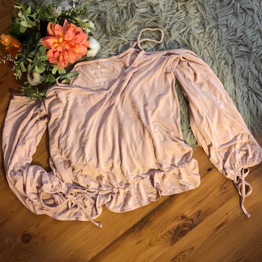 AEO Blush Pink Strappy Top